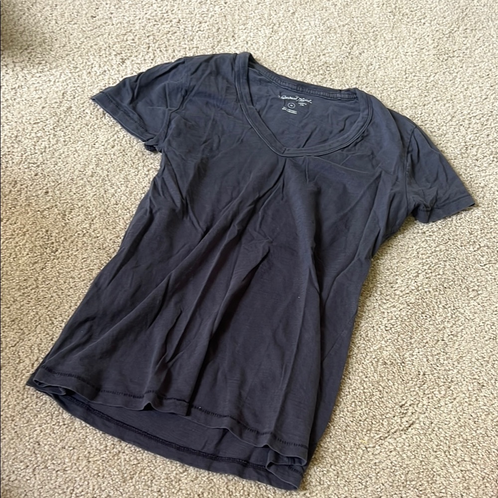 Old Navy Gray Fitted Short Sleeve T-Shirt